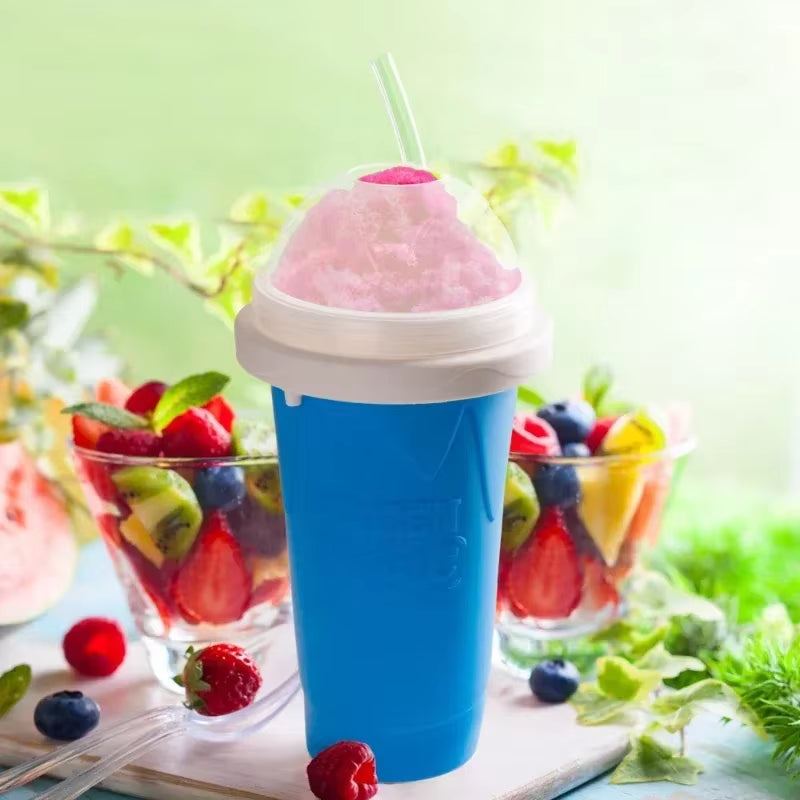 Smoothies Cup Ice Cream Maker Quick-Frozen Silicone Squeeze Cup DIY Milkshake Bottle Slushy Maker Water Bottle Cooling Cup